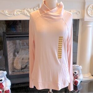 Yogalicious Pink Long Sleeve Top Women Comfy Activewear Medium New Soft Womens